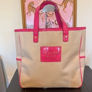 Victoria's Secret Beige and Pink Tote